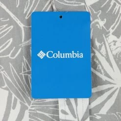 Columbia Men's Silver & White Palm Leaves Rapid Rivers S/S Woven Shirt (041) 13 Columbia Men's Silver & White Palm Leaves Rapid Rivers S/S Woven Shirt (041)