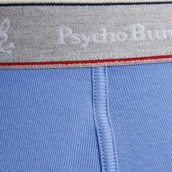 Mens Psycho Bunny Men's 3 Pack Grey Band Light Blue Boxer Briefs (S06)
