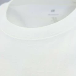 H&M Men's White Relaxed Fit Classic S/S T-Shirt (S01) Mens