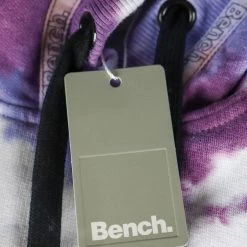 Bench Women's White Magenta Purple Tie Dye Regular Pullover Hoodie (4093)