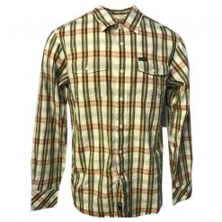 Rocawear Men's Linen Blend Vanilla Checked L/S Woven Shirt (Retail $50) Size Small