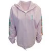 Spotted Clothing OBEY Women's Pink Retro Full-Zip Hooded Jacket