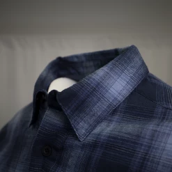 Harley-Davidson Men's Blue Plaid Skull L/S Woven Shirt (S01)