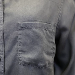 Harley-Davidson Women's Solid Grey Vertical Text L/S Woven Shirt (S04) 11 Harley-Davidson Women's Solid Grey Vertical Text L/S Woven Shirt (S04)