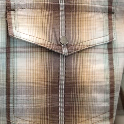 Spotted Clothing PrAna Men's Brown Cream Plaid S/S Woven Shirt (S14)