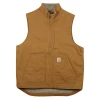 Carhartt Men's Golden Brown Loose Fit Duck Sherpa-Lined Mock-Neck Vest (S02A) 2 Carhartt Men's Golden Brown Loose Fit Duck Sherpa-Lined Mock-Neck Vest (S02A)