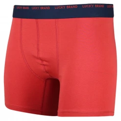 Lucky Brand Men's Blue, Red & Floral Pattern 4 Pack Boxer Briefs (S02) Mens