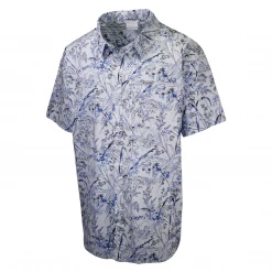 Columbia Men's Light Blue Trees Rapid Rivers II Printed S/S Shirt (401) Size 2XL