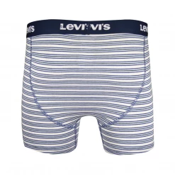 Levi's Men's 3 Pack Blue, Striped, Grey Stretch Boxer Briefs (S08)