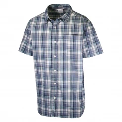 Carhartt Men's Blue White Plaid S/S Woven Shirt (S05)