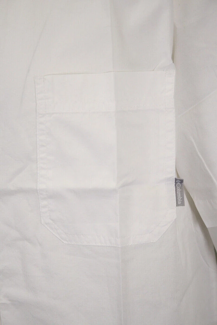 Columbia Men's White Thompson Hill S/S Woven Shirt (100) 6 Columbia Men's White Thompson Hill S/S Woven Shirt (100)