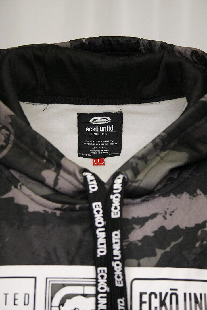 Ecko Unltd. Men's Grey Snakes In The Grass Camo Pull Over Hoodie (S03) 9 Ecko Unltd. Men's Grey Snakes In The Grass Camo Pull Over Hoodie (S03)