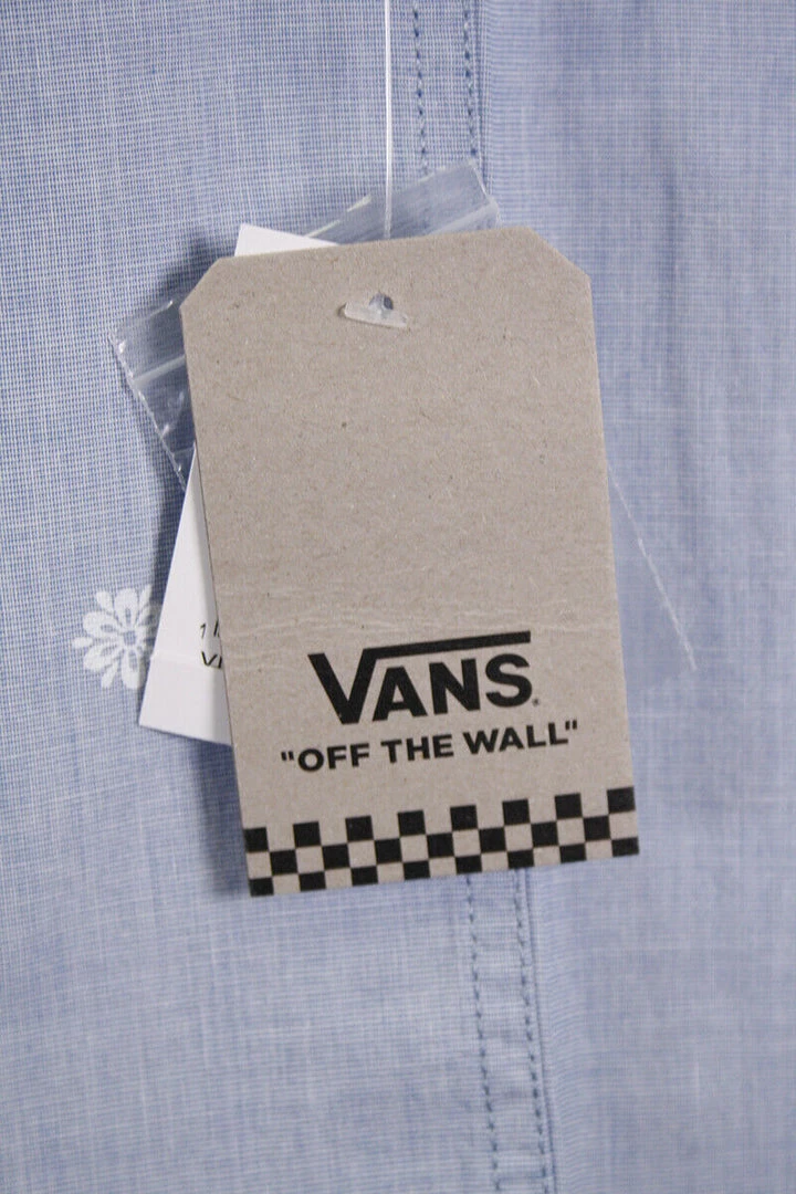 VANS Men's True Blue Cross Hatch-B S/S Woven Shirt 9 VANS Men's True Blue Cross Hatch-B S/S Woven Shirt