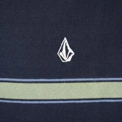 Volcom Men's Navy Da Fino Stripe Heather S/S T-Shirt (S36)