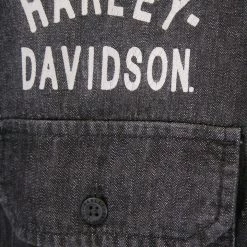 Harley-Davidson Men's Charcoal Denim 1903 Sleeveless Vest