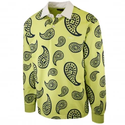 OBEY Men's Paisley Button L/S Polo Shirt (S11)