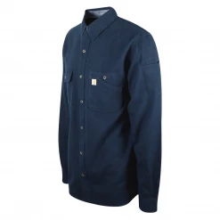 New Arrivals Carhartt Men's Navy Relaxed Fit L/S Flannel Shirt (S08)