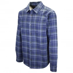 PrAna Men's Blue Green L/S Flannel Shirt (S12)