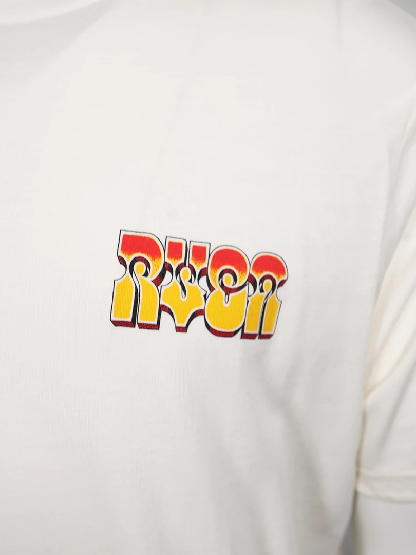 RVCA Men's Off White Robot Apple Regular Fit S/S T-Shirt (S37) 7 RVCA Men's Off White Robot Apple Regular Fit S/S T-Shirt (S37)