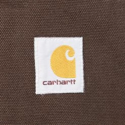 Carhartt Men's Dark Brown Full Swing Loose Fit Duck Fleece-Lined Jacket (S08) Mens