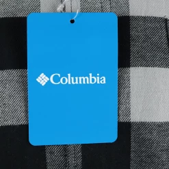 Columbia Men's Grey Black Plaid Cornell Woods L/S Flannel Shirt (042) New Arrivals