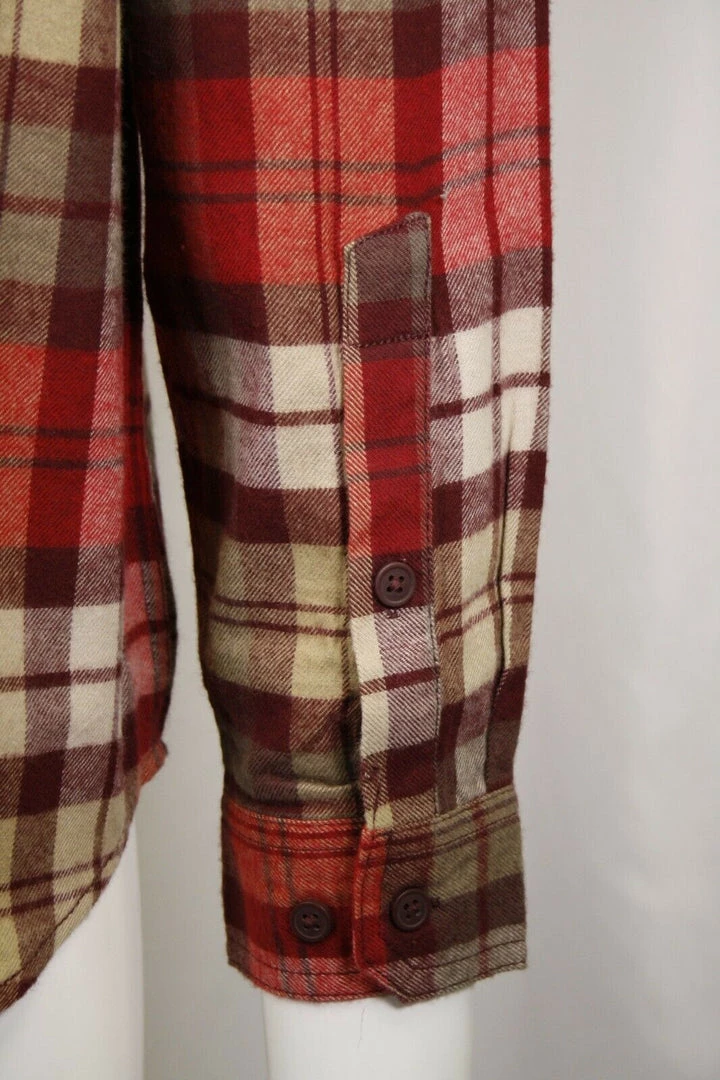 Columbia Men's Red Beige Weston Pass L/S Flannel Shirt (678) 8 Columbia Men's Red Beige Weston Pass L/S Flannel Shirt (678)