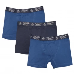 Original Penguin Men's 3 Pack Royal Blue, Navy Blue, Royal Blue Boxer Brief Mens
