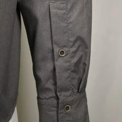 PrAna Men's Grey Essential Solid L/S Woven Shirt (S70)