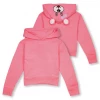 Wild Child Hoodies Kid's Neon Pink Bear Pull Over Hoodie (S05)