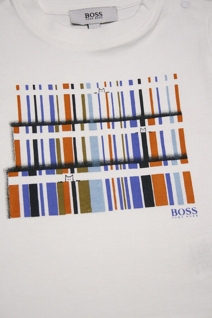 Hugo Boss Kid's Abstract Bookshelf S/S T-Shirt (S02) 7 Hugo Boss Kid's Abstract Bookshelf S/S T-Shirt (S02)