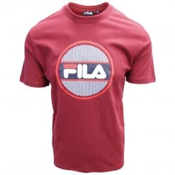FILA Men's Maroon Sport Circle S/S T-Shirt (S12C)