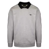 OBEY Men's Heather Grey Black L/S Polo Shirt (S10)