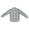 Quik Silver Quiksilver Boy's Pastel Blue Red L/S Flannel Shirt (S03)