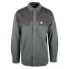 Carhartt Men's Dark HTH Grey Purple Two Tone Relaxed Fit L/S Flannel Shirt (S23) New Arrivals