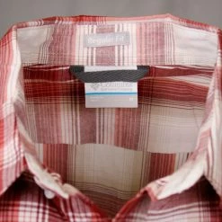 Columbia Men's Red White Rapid Rivers II Plaid S/S Shirt (Retail $45) 664