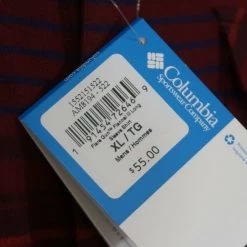 Columbia Men's Wine Red Plaid Flare Gun III L/S Flannel (Retail $55) XL