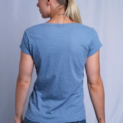 T-Shirts Roxy Women's Light Blue 1990 Scoop S/S T-Shirt (S03)