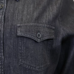 Harley-Davidson Women's Grey Denim L/S Woven Shirt (S05) 14 Harley-Davidson Women's Grey Denim L/S Woven Shirt (S05)