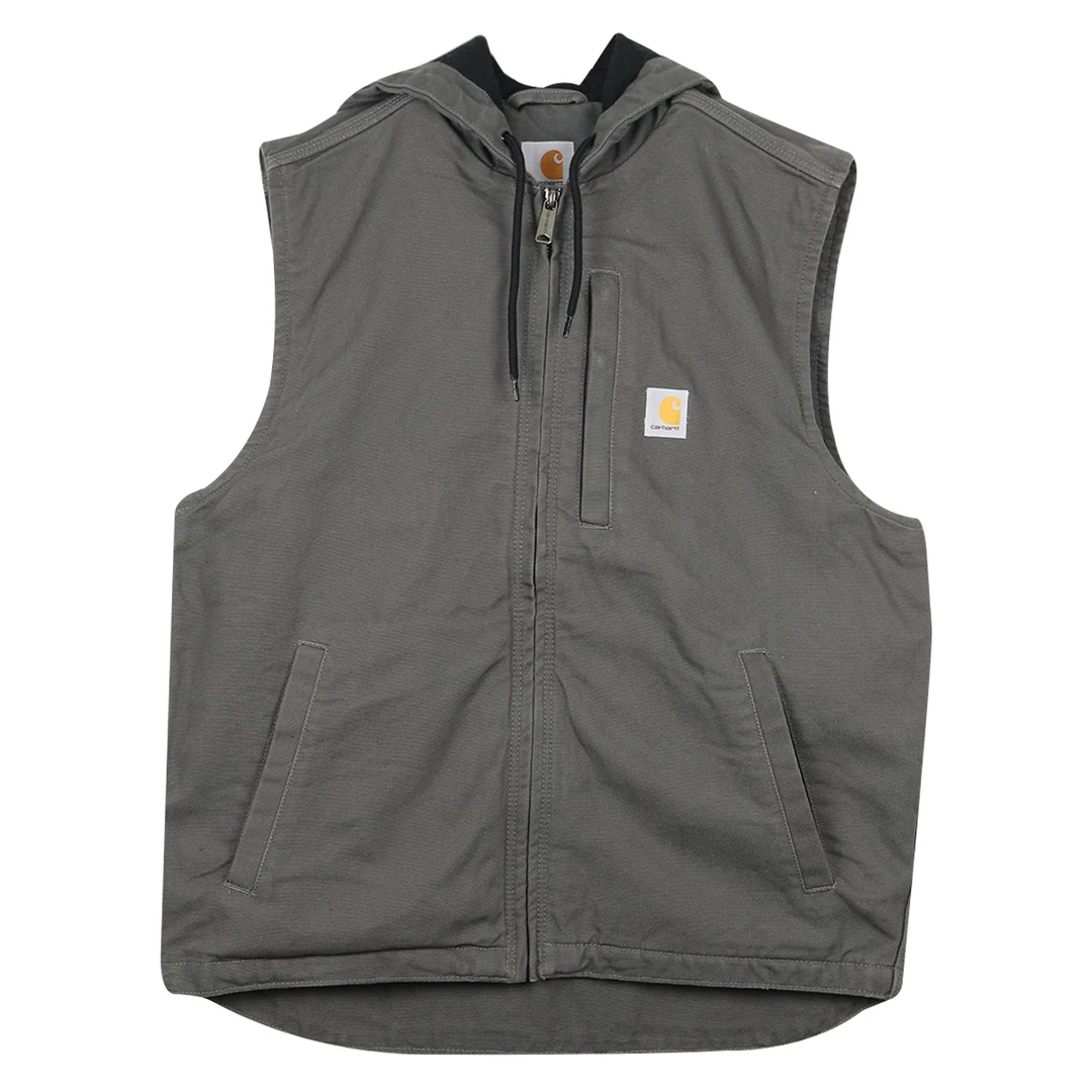 Carhartt Men's Gravel Knoxville Fleece-Lined Hooded Vest (S03) Mens 3 Carhartt Men's Gravel Knoxville Fleece-Lined Hooded Vest (S03) Mens