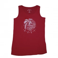 Kids Roxy Girl's Off Heather Hot Pink Sun Palm Waves Sleeveless Tank Top (S03)