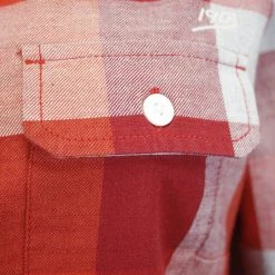 Harley-Davidson Women's 1903 Eagle Red Grey Plaid L/S Woven Shirt (S11)