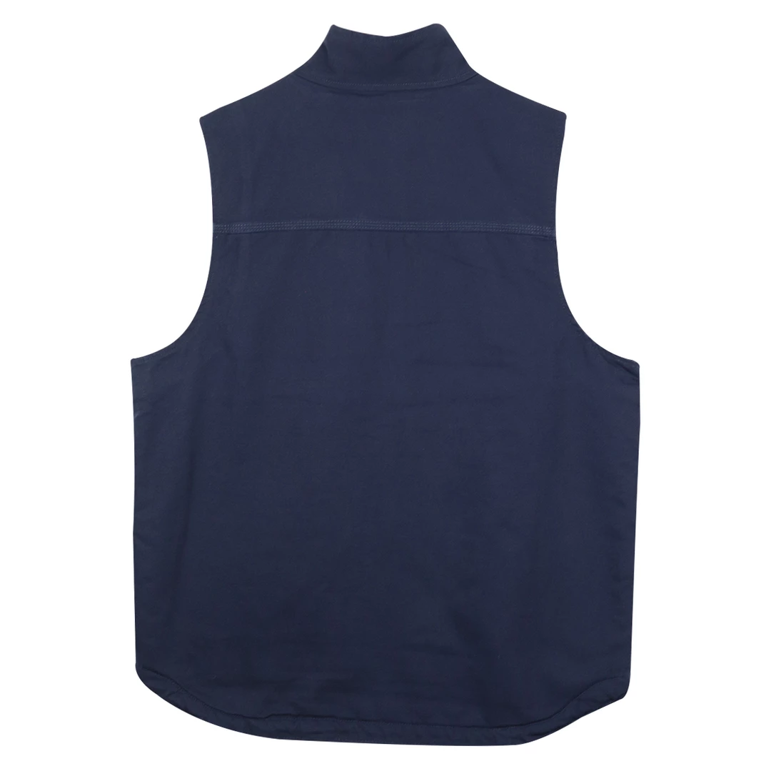 Carhartt Men's Navy Loose Fit Washed Duck Sherpa-Lined Mock-Neck Vest (S02C) 4 Carhartt Men's Navy Loose Fit Washed Duck Sherpa-Lined Mock-Neck Vest (S02C)