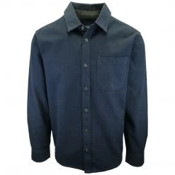 Spotted Clothing PrAna Men's Solid Dark Blue L/S Woven Shirt (S06)