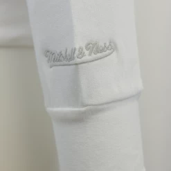 Mitchell & Ness Men's White Pull Over Hoodie (S01)