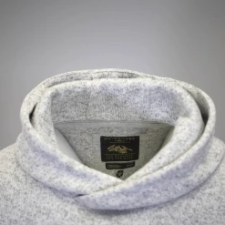 Quik Silver Quiksilver Men's Heather White Light Grey Pullover Hoodie (S06)