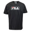 FILA Men's Black Beige Vertical Stripe Crew S/S T-Shirt (S05)