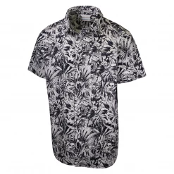 Columbia Men's Black Forrest Rapid Rivers II Printed S/S Shirt (465) Medium