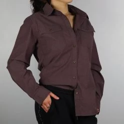 Long Sleeve Carhartt Women's Muted Plum L/S Woven Shirt (211)
