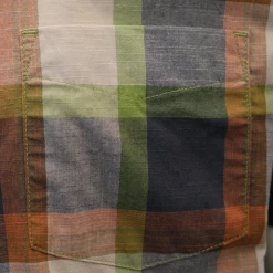 Spotted Clothing PrAna Men's Charcoal Green Orange Box Plaid Benton S/S Woven Shirt S05