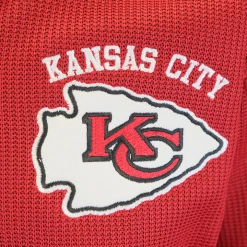 G-III Men's Red Black NFL Kansas City Chiefs Rib Knitted Full Zip Hoodie (Size M)